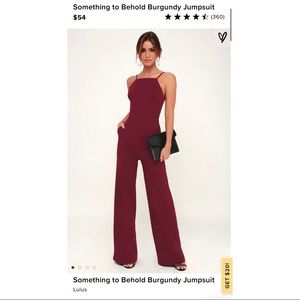 Something to Behold Burgundy Jumpsuit